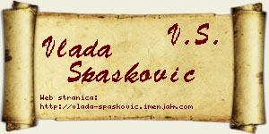 Vlada Spasković vizit kartica